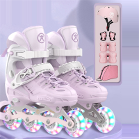 轮滑鞋儿童魅扣专业溜冰鞋可调初学者男童女童滑轮鞋滑冰鞋旱冰鞋