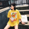 bw9新款夏季卡通跳跳虎T恤bf风短袖中长款休闲破洞衣服女宽松韩版学生潮定制