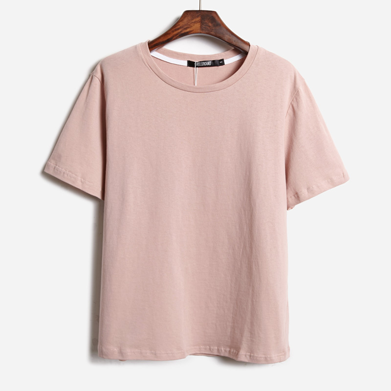 Sexemara女士t恤bw9新款卡农自制韩范简约百搭纯色圆领短袖麻棉tee T恤 上衣女8色包邮 价格图片品牌报价 苏宁易购启萌男装服饰专营店