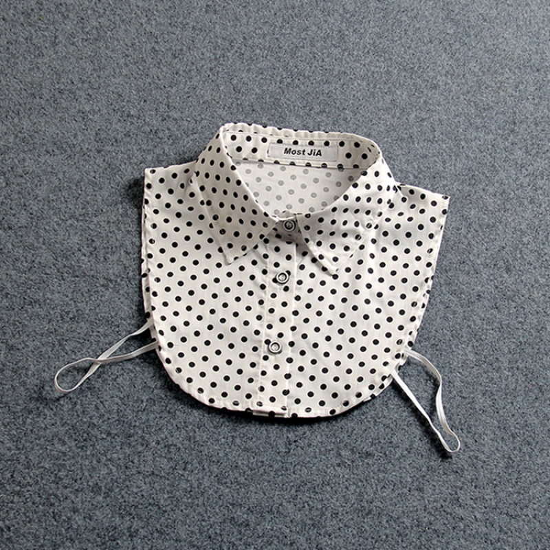 qma新款百搭格子衬衫假领子装饰领春秋冬季女款衬衣领男女士棉衣领