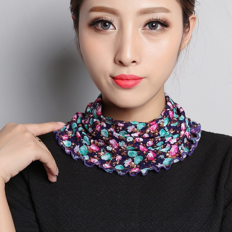 qma新款围脖女套头脖套秋冬韩版装饰保暖假领子护颈椎丝巾网眼广场舞