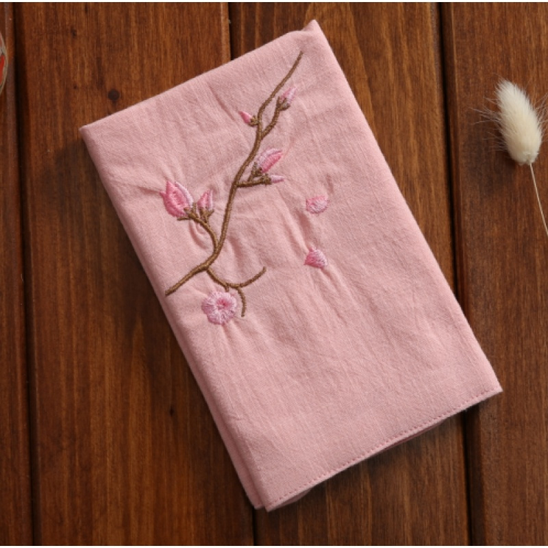 qma新款古风一剪梅绣花情侣手帕男士手绢刺绣棉麻梅花手帕女士可绣字