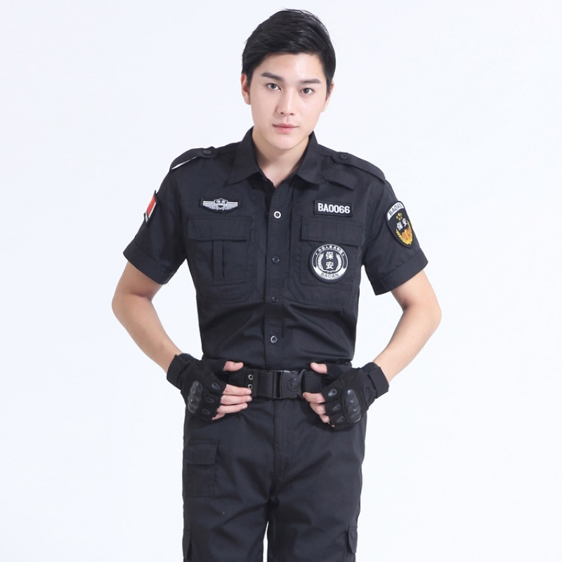 qma新款保安服短袖套装夏装男安保作训服酒店物业工作服制服套装特训