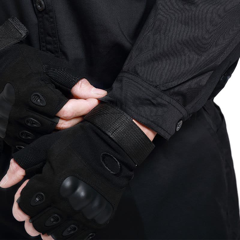 qma新款夏季短袖保安制服作训服套装上衣男物业安保黑色制服上装工作制服定制图片