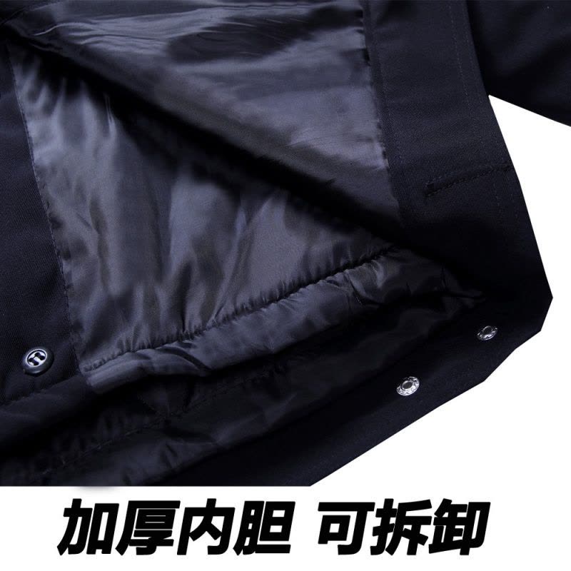 qma新款保安服冬装棉服冬执勤防寒大衣工作服套装男棉衣加厚冬季棉袄制服定制图片