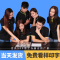 qma新款主标夏季短袖汽修车间工作服男上衣黑色棉工装制服厂服工衣定制 女款橙色 M