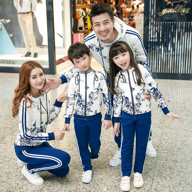 亲子装秋装母女装母子装秋冬款秋季亲子装一家四口家庭套装百搭潮定制