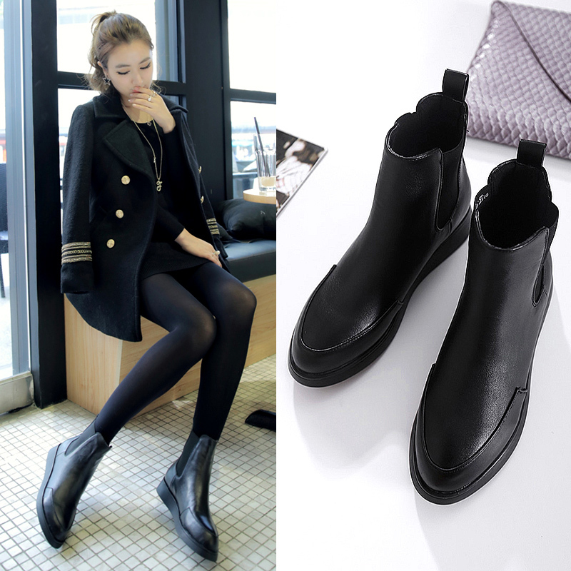 Sexemara女士马丁靴型号qma新款欧美短靴女鞋17秋冬新款学生女靴子尖头厚底平底马丁靴 女英伦风定制 价格图片品牌报价 苏宁易购启萌男装服饰专营店