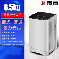 志高(CHIGO)洗衣机全自动8.5公斤家用大容量儿童内衣小型洗衣机 8.5kg灰白普通2~3人用 XQB100-6B3