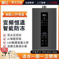 新飞燃气热水器家用12升16升天然气恒温强排式液化煤气平衡零冷水_高配款12升变频恒温记忆节能冻一厨一卫上门安装