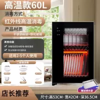 纳丽雅(Naliya)家用小型立式免沥水高温烘干不锈钢台式碗柜二星_60升黑色2层免沥水高温125度负离子送接水盘