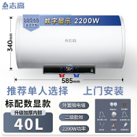 志高(CHIGO)上门安装电热水器家用卫生间洗澡50升储水式小型_40升标准配件单人上门安装