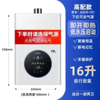 纳丽雅(Naliya)雪白燃气热水器电家用天然气恒温强排式12升液化气平衡式煤气_16升自行安装一厨两卫使用_天然气