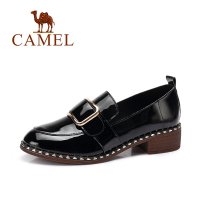Camel/骆驼女鞋 秋季新款休闲百搭粗跟女鞋时尚个性扣带单鞋