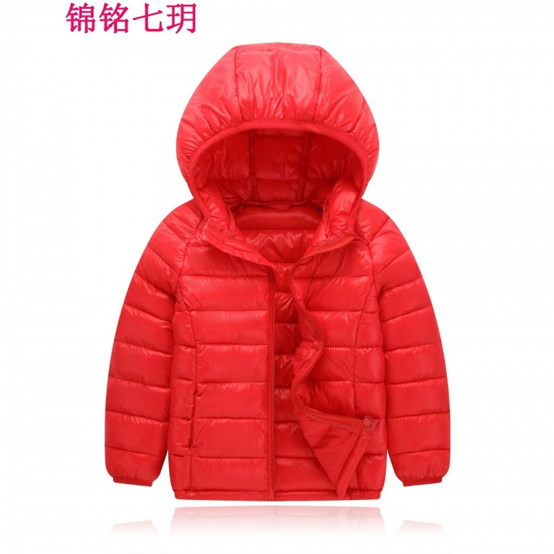 锦铭七玥2017新款儿童羽绒服棉服 男童女童棉衣连帽轻薄外套 童装羽绒服