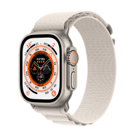 2022年新款 苹果 Apple Watch Ultra (GPS + 蜂窝网络)49mm 钛金属表壳 星光色高山回环式表带 - 小号