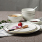 景德镇家用陶瓷盘子纯手工绘制欧式简约风西餐盘果盘味碟 8英寸饭盘单个