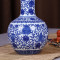 景德镇陶瓷器仿古青花瓷花瓶插花新中式玄关摆件工艺家居饰品客厅 缠枝莲 金钟瓶