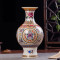 景德镇陶瓷器 珐琅彩花瓶 现代时尚家居装饰客厅工艺品摆件 保龄球瓶 菊花