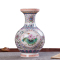 景德镇陶瓷器 珐琅彩花瓶 现代时尚家居装饰客厅工艺品摆件 苹果瓶 荷花