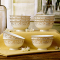 景德镇陶瓷碗 4.5英寸高脚碗 防烫米饭碗 骨瓷餐具十个套装碗 太阳岛