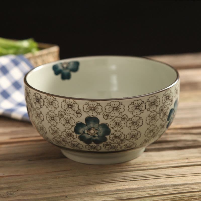 7英寸陶瓷面碗 日式和风大碗菜碗拉面碗沙拉碗泡面碗四色套装图片