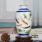 新中式景德镇陶瓷花瓶青花花鸟摆件现代客厅电视柜玄关酒柜家居装饰品 年年有余