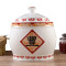 风源储米箱防虫油缸陶瓷米缸米桶装米桶米罐带盖家用装饰摆件( 丰容量35斤)