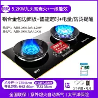 新飞煤气灶双灶家用燃气灶嵌入式天然气台式灶炉液化气炉具_顶配款聚能鸳鸯定时防烫铝合金包边面板_天然气