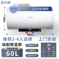志高(CHIGO)上门安装电热水器家用卫生间洗澡一级能效50升储水式小型_60升标准配件2-4人上门安装
