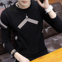 花花公子贵宾2018秋冬季男士圆领毛衣青年韩版修身上衣潮男休闲打底针织线衫男