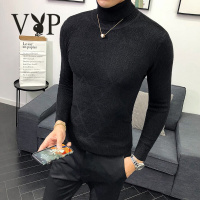 花花公子贵宾2018秋冬新款小个子男士英伦修身高领长袖毛衣小码XSS打底针织衫