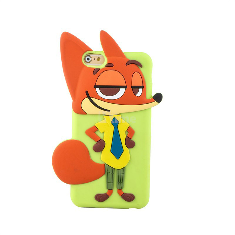 疯狂动物城周边 狐狸尼克iPhone6 Plus硅胶手机壳