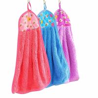 【2条装】厨房可爱加厚挂式擦手巾 超强吸水洗碗毛巾抹布卡通擦手布擦手帕