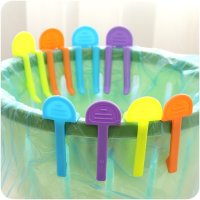【4个装】创意糖果色垃圾袋桶边夹 垃圾袋固定夹 垃圾袋防滑垃圾桶夹