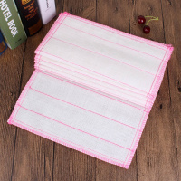 【10条装】原生态木纤维高效百洁巾五层加棉洗碗巾不沾油抹布厨房清洁布