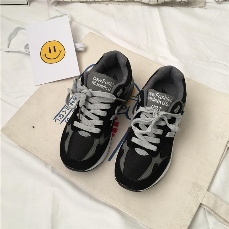 韩国ulzzang原宿bf运动鞋平底街拍n字鞋女韩版潮学生百搭情侣鞋男