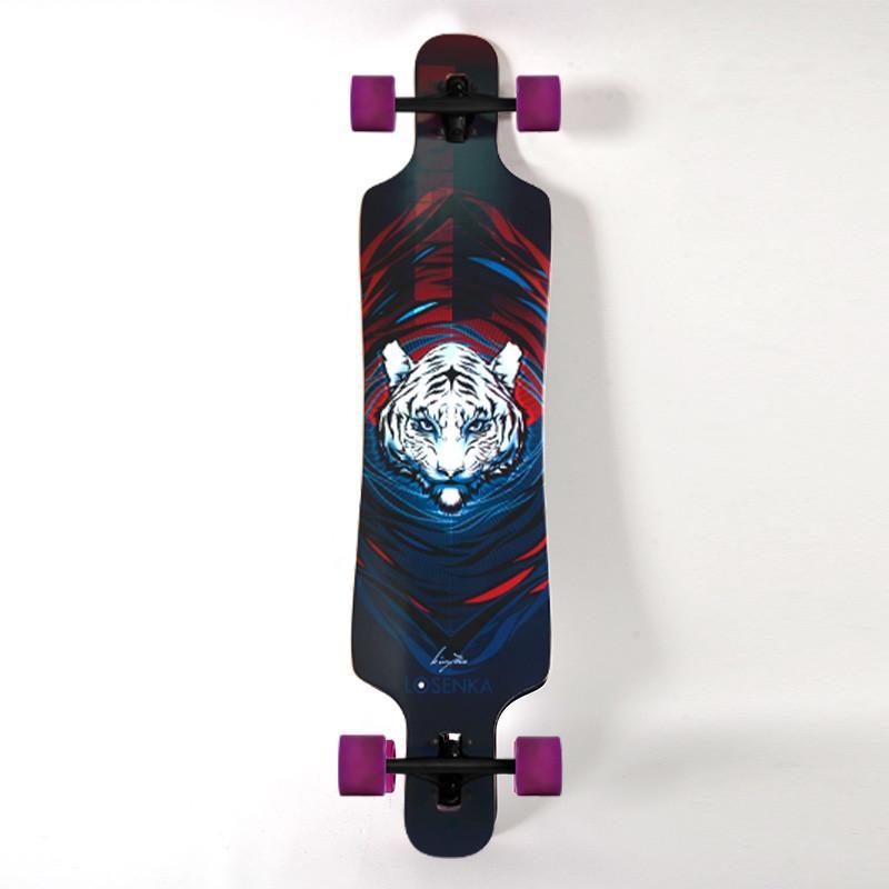 成人专业长板滑板 公路平板滑板 四轮刷街公路板男女生跳舞板