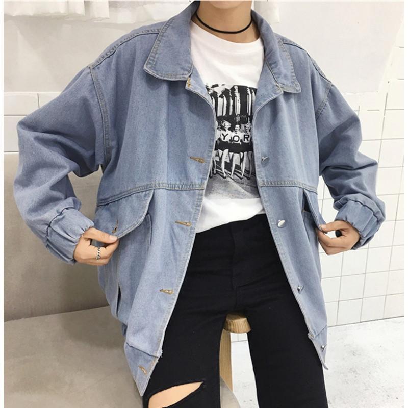 加肥加大码秋装韩版BF风牛仔外套200斤胖mm超大号宽松显瘦上衣女