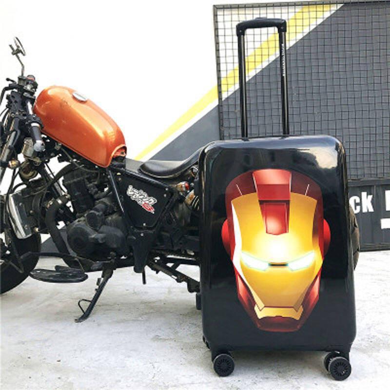 2017新款潮美国队长学生拉杆箱钢铁侠万向轮旅行箱男登机箱女男学生行李大箱子20/24寸女