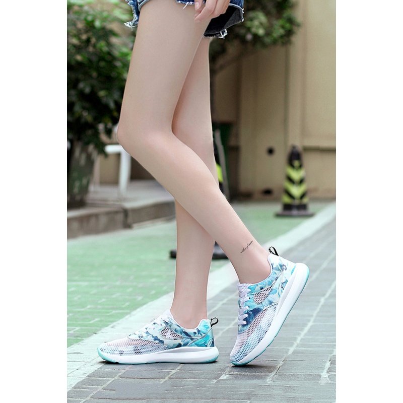 夏季网面透气韩版运动鞋女鞋厚底系带百搭学生女板鞋休闲跑步鞋女
