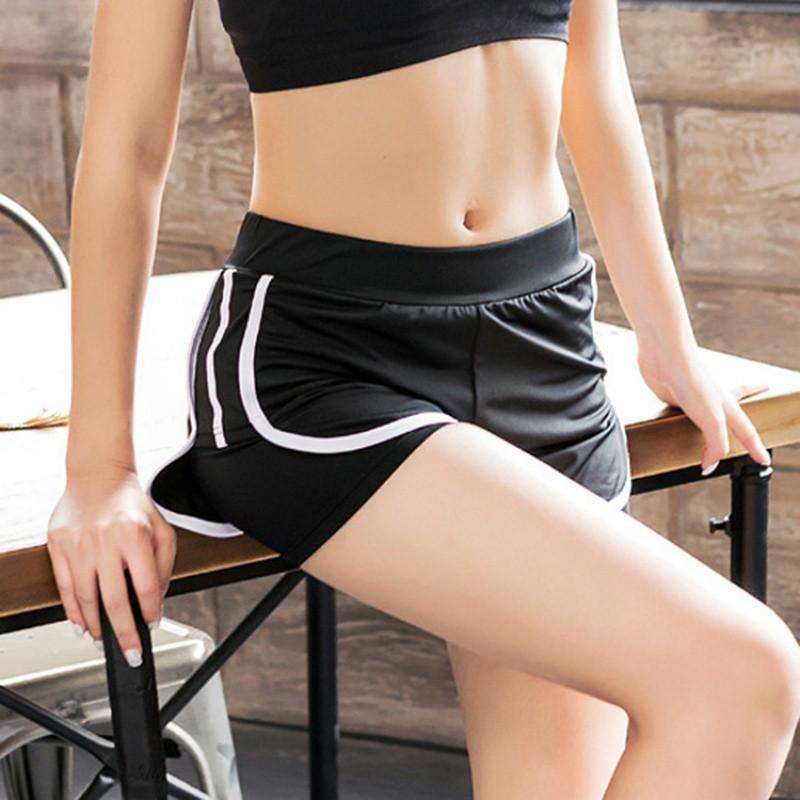 内衬防走光运动短裤女夏季速干健身假两件运动裤跑步热裤2017新款