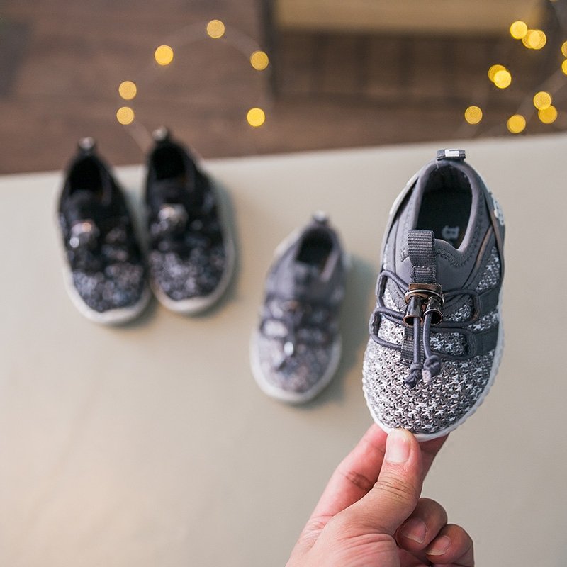 韩版儿童运动鞋秋季款宝宝鞋男网布透气1-3岁婴幼儿软底防滑学步