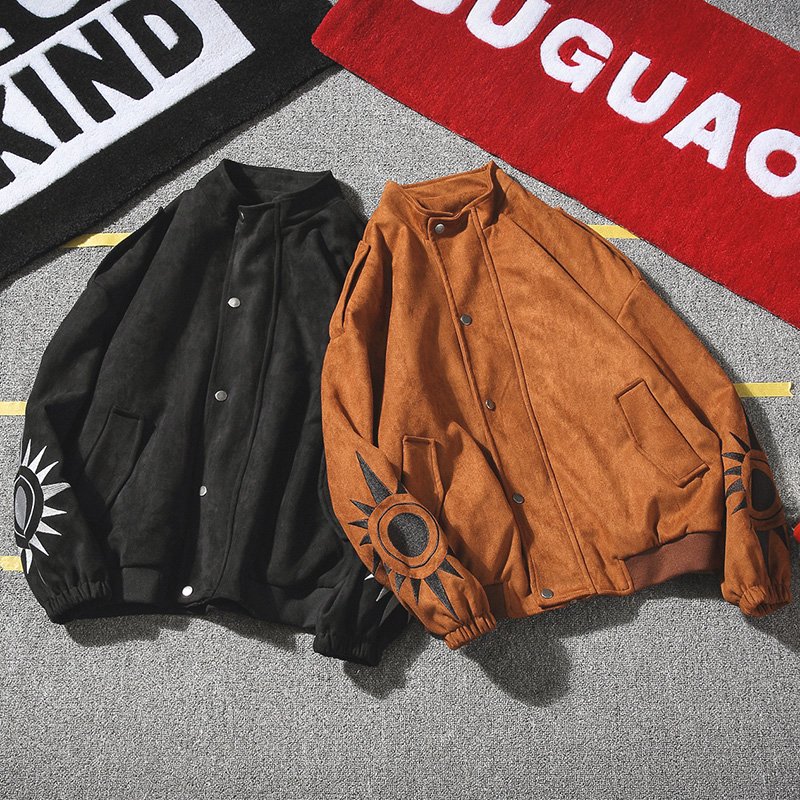 秋季新款宽松帅气外套男士加大码休闲飞行员夹克韩版潮流学生男装