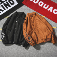 秋季新款宽松帅气外套男士加大码休闲飞行员夹克韩版潮流学生男装