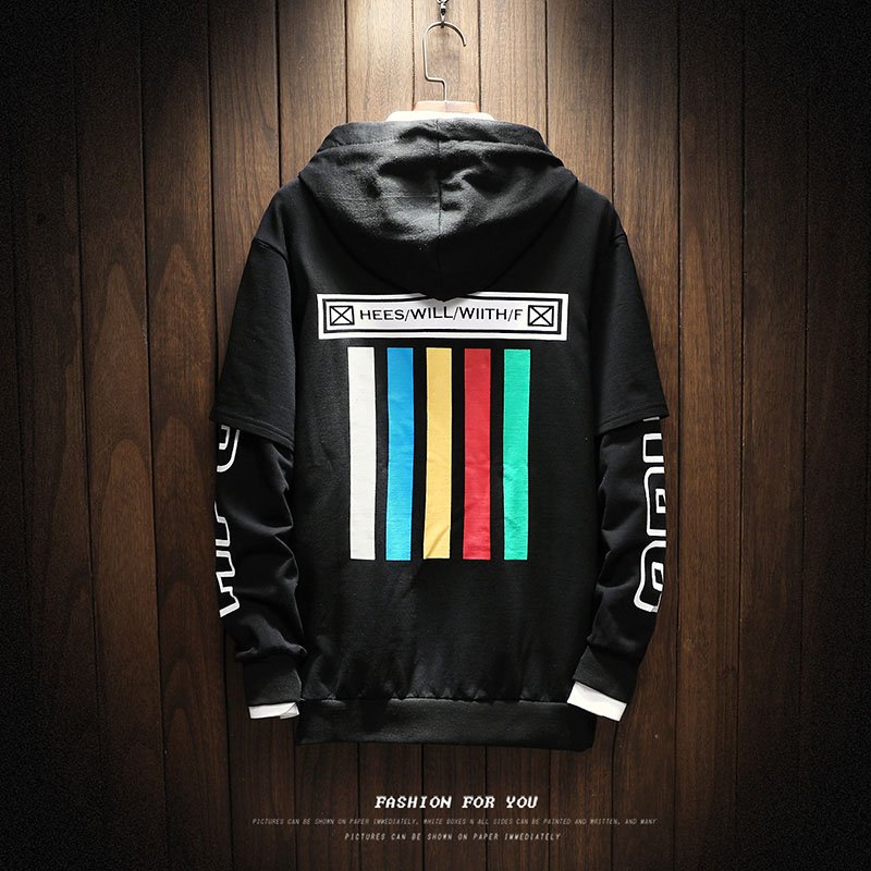 2017秋季新款长袖连帽套头卫衣男士大码宽松嘻哈外套韩版潮流男装