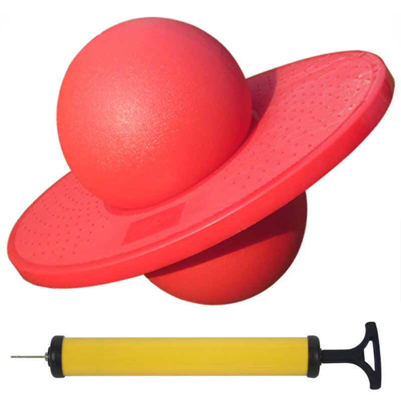 跳跳球成人球防爆加厚蹦蹦球儿童弹跳球活力舞吧健身球红色送一个气筒+个球针