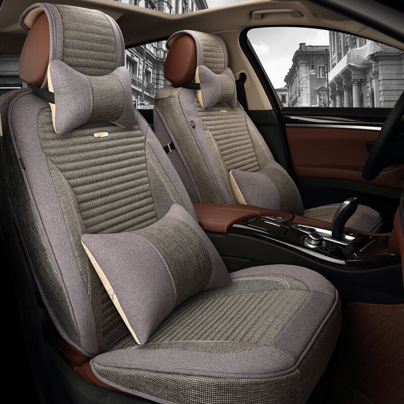 汽车座套亚麻汽车坐垫凯越君威英朗大众朗逸速腾昂科威四季通用全包座套