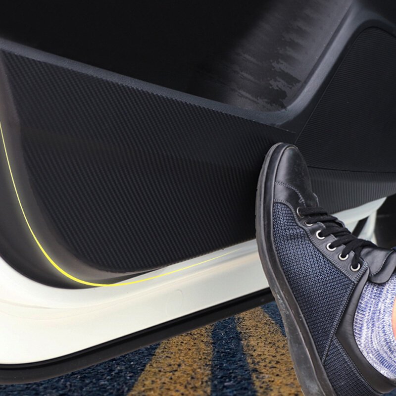 专用于奥迪车门防踢垫防护垫贴纸碳纤维车贴装饰