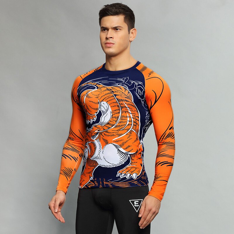 紧身压缩上衣秋冬男子健身服高弹速干教练训练服篮球足球跑步骑行服